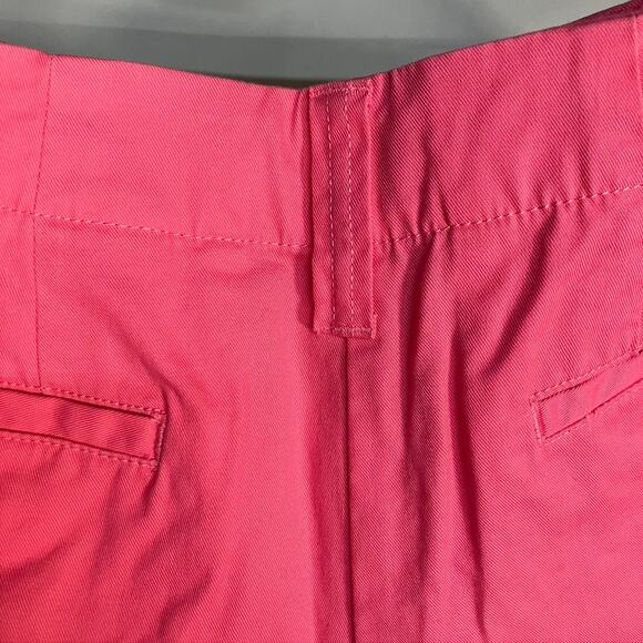 Talbots Stretch Chino Shorts Flat Front 6" Inseam Womens 10 Pink Golf Summer - Picture 11 of 14